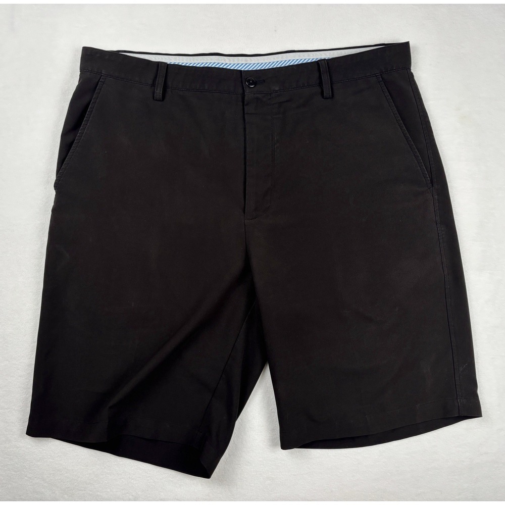 FootJoy Golf Shorts Mens 38 Black Performance Stretch Flat Front 10 Inseam